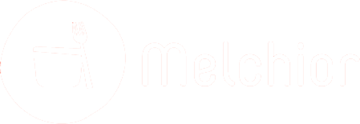 Melchior white logo